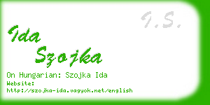 ida szojka business card